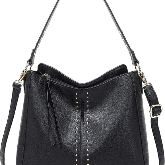 Hobo Bag for Women Vegan Leather Large Capacity Crossbody Shoulder Purse - Picture 1 of 8